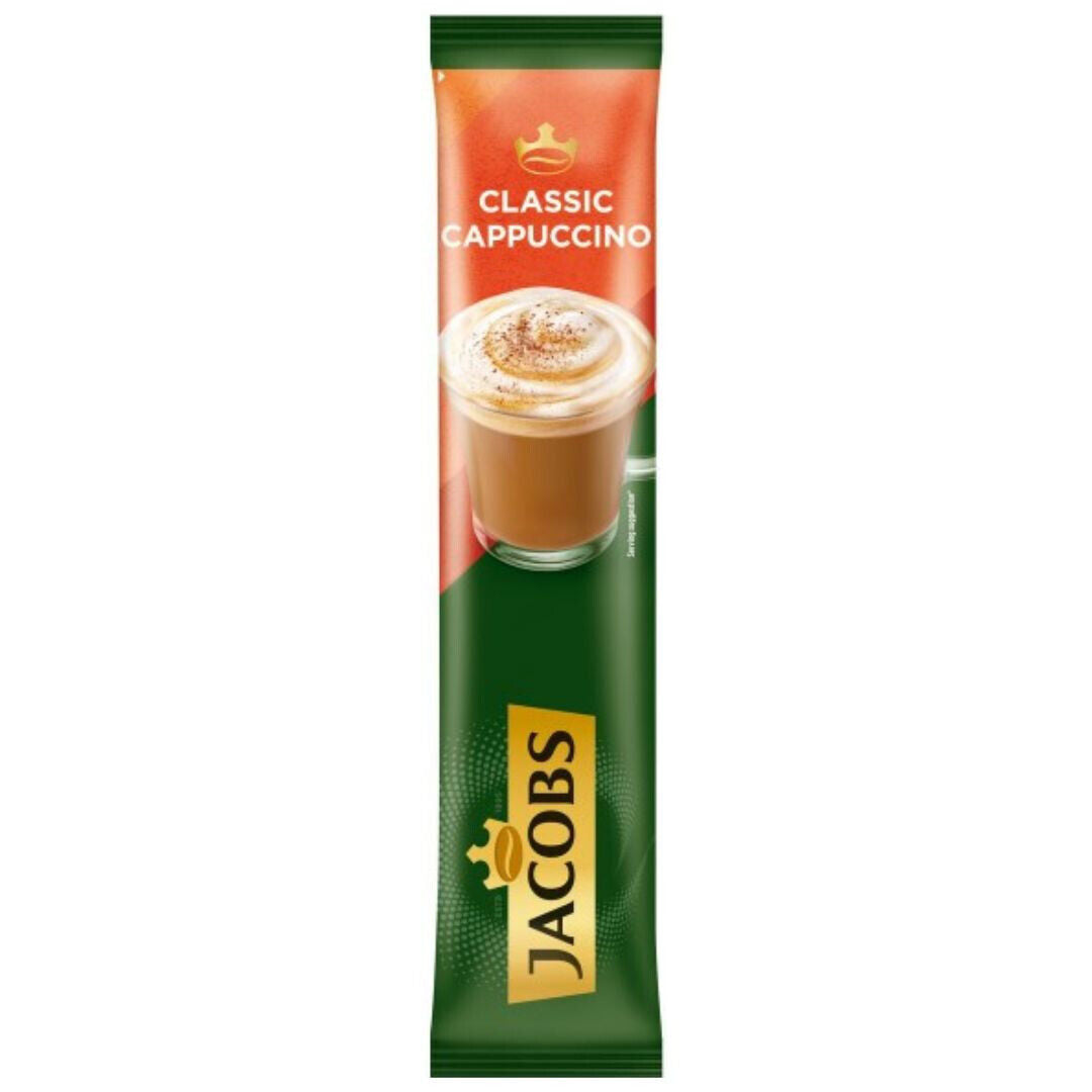4 JACOBS CAPPUCCINO Flavor Instant Coffee Drink Sticks Boxes 92.8g 3.2oz