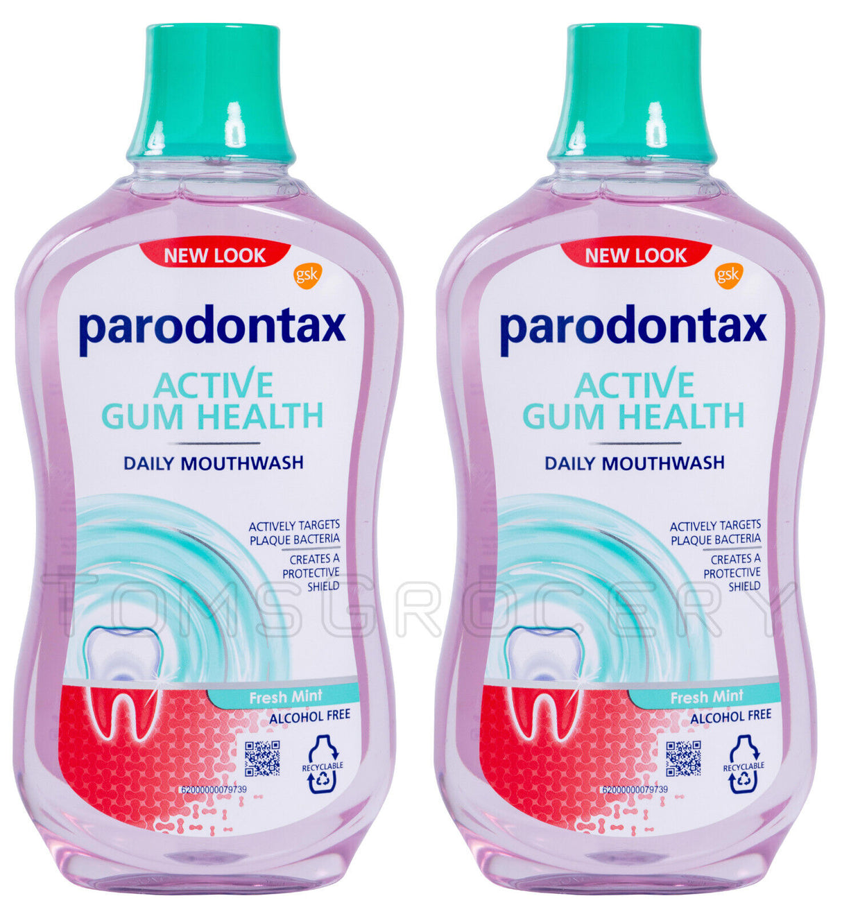 2 PARODONTAX Mouthwash Daily Gum Teeth Care FRESH MINT 500ml