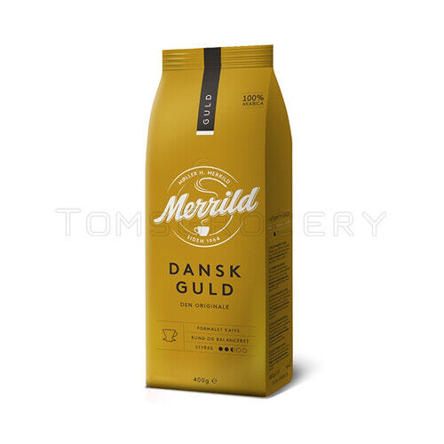 3 x MERRILD Dansk Guld Gold Finely Ground Coffee Medium Roast Arabica 400g 14oz