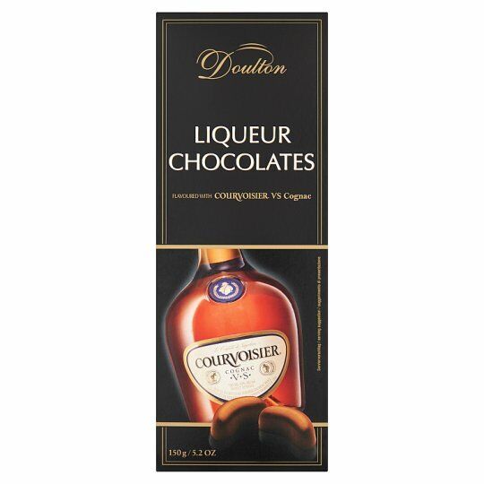 2 x Doulton LIQUEUR Filled Courvoisier VS Cognac Chocolates Candy Box 150g 5.2oz