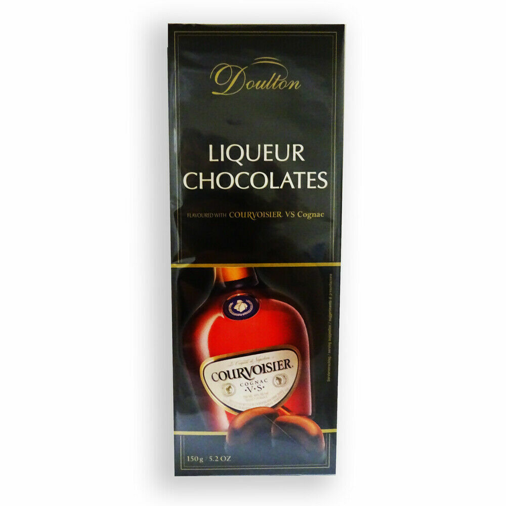 2 x Doulton LIQUEUR Filled Courvoisier VS Cognac Chocolates Candy Box 150g 5.2oz