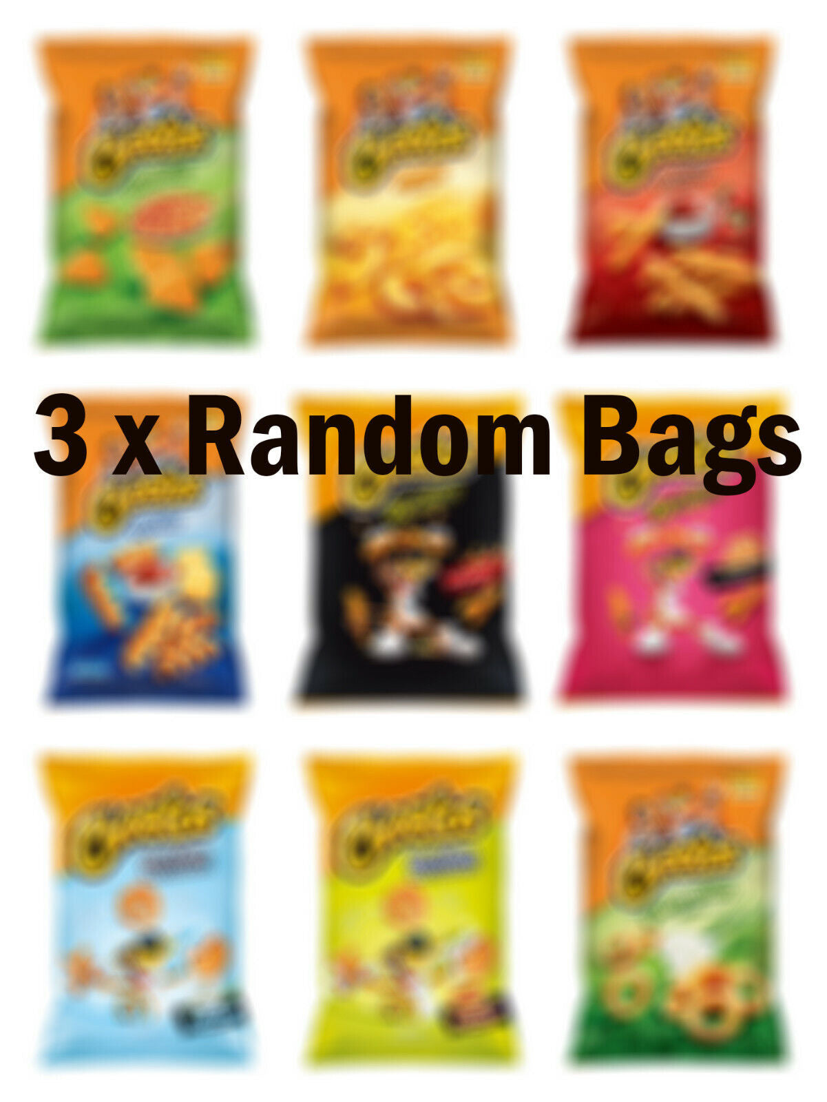 CHEETOS SNACKS Chips Mix Pizza Cheese Hamburger Ketchup Chili Flavors