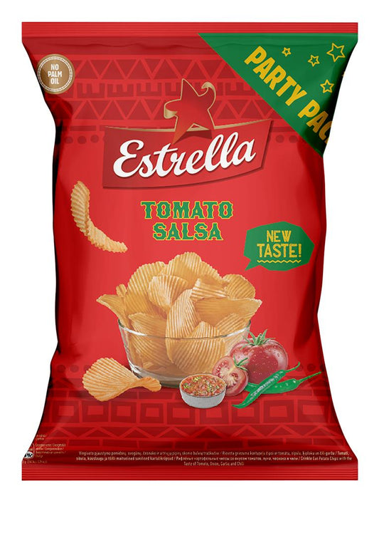 ESTRELLA TOMATO SALSA Flavor Potato Chips Crisps Snacks Bag 180g 6.4oz