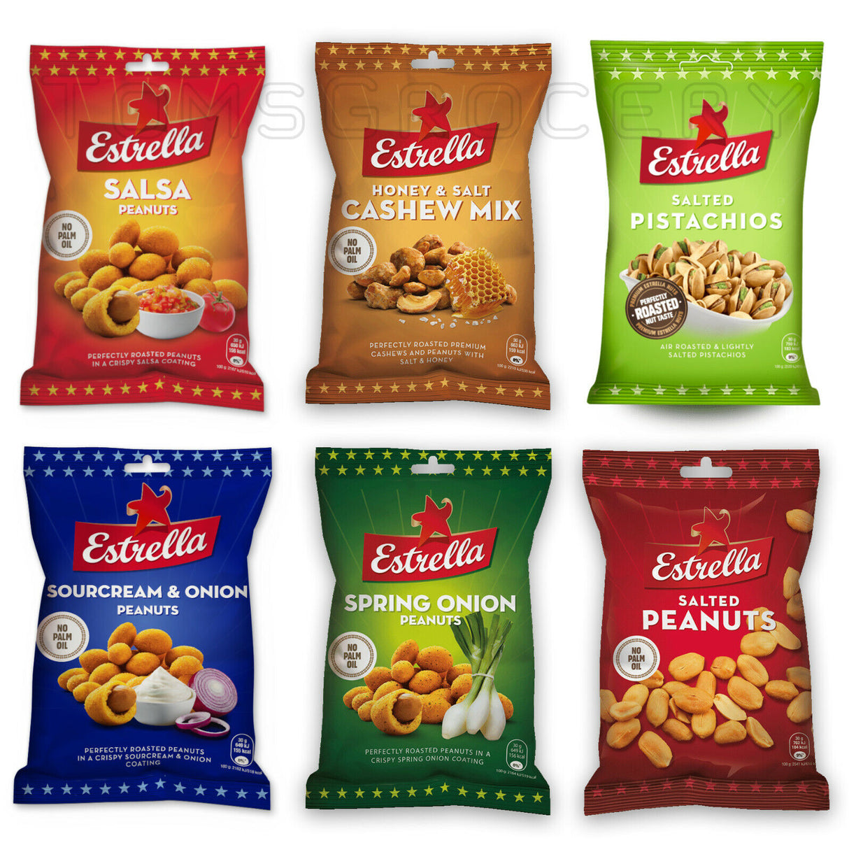 ESTRELLA CRISPERS Crunchy Spiced Coated Nuts Roasted Beer Snacks Variety