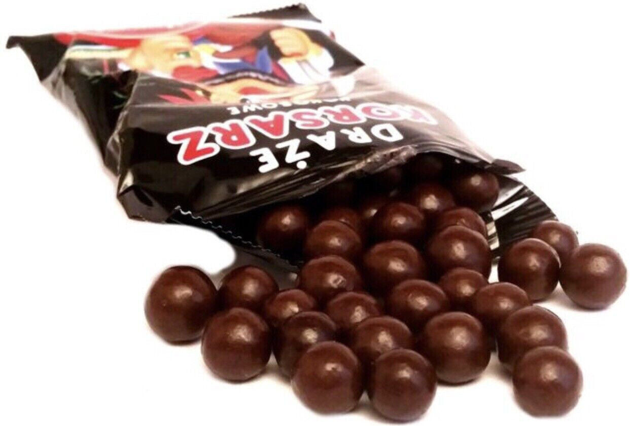 24 KORSARZ PIRATE Chocolate Covered Coconut Cream Retro Candy Dragee Bags 70g