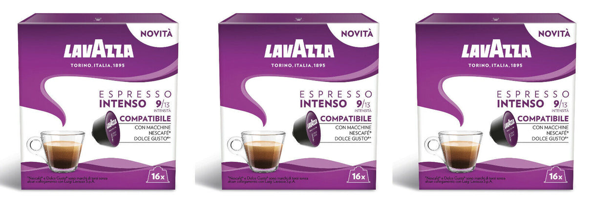 3 x LAVAZZA ESPRESSO INTENSO Dolce Gusto Compatible Coffee Capsules Pods Box