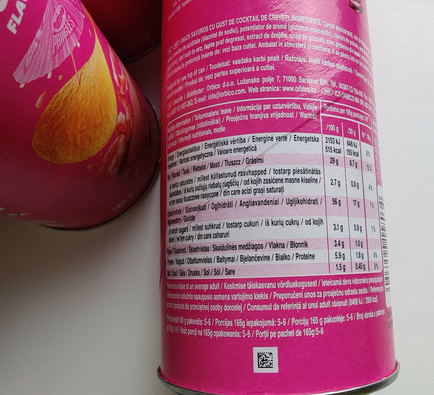 3 PRINGLES PRAWN COCKTAIL Flavor Potato Chips Tube European Snacks 165g 5.8oz