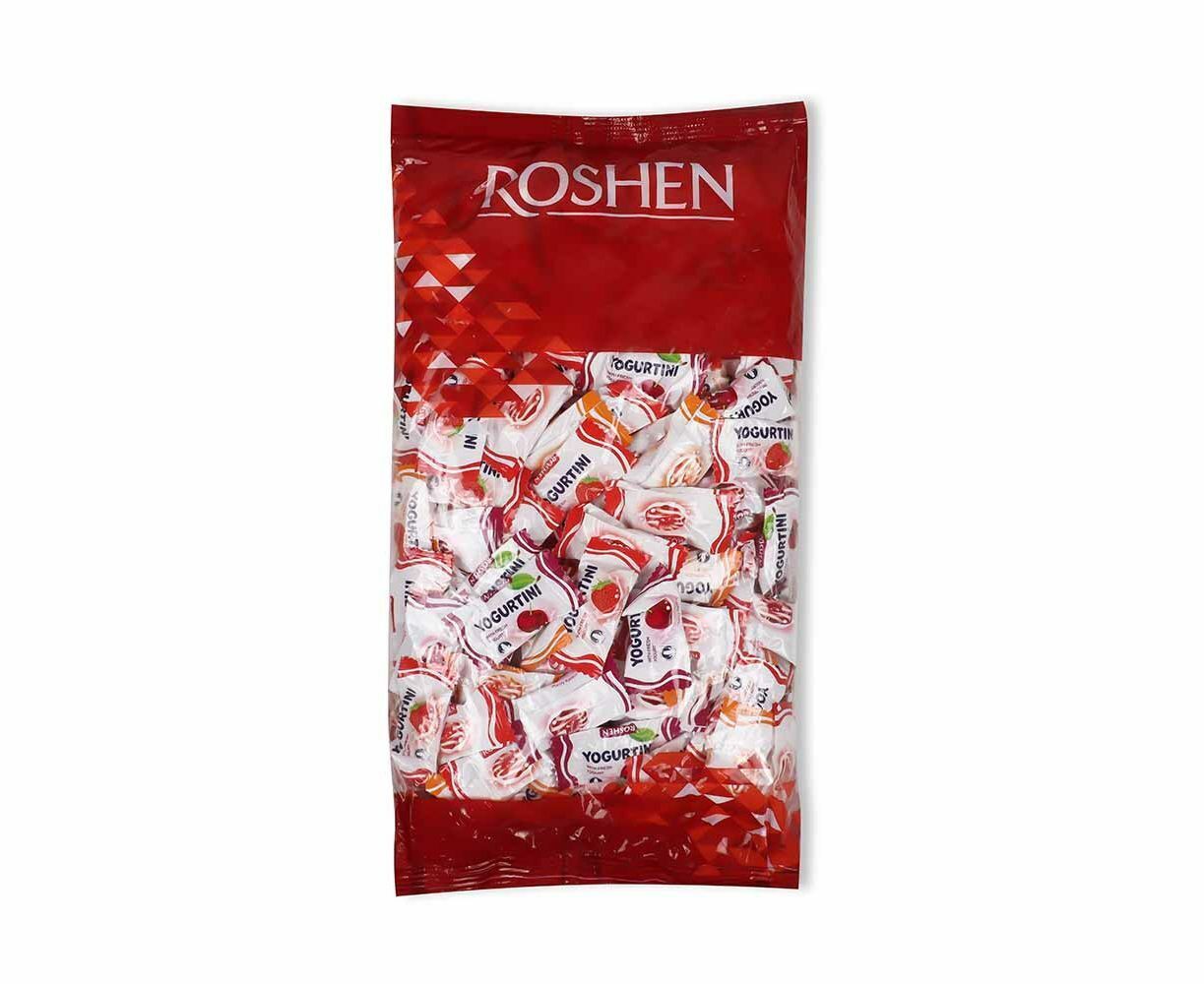 Roshen YOGURTINI Yogurt & Fruit Flavor Hard Candies Party Sweets 1kg (35oz) Bag