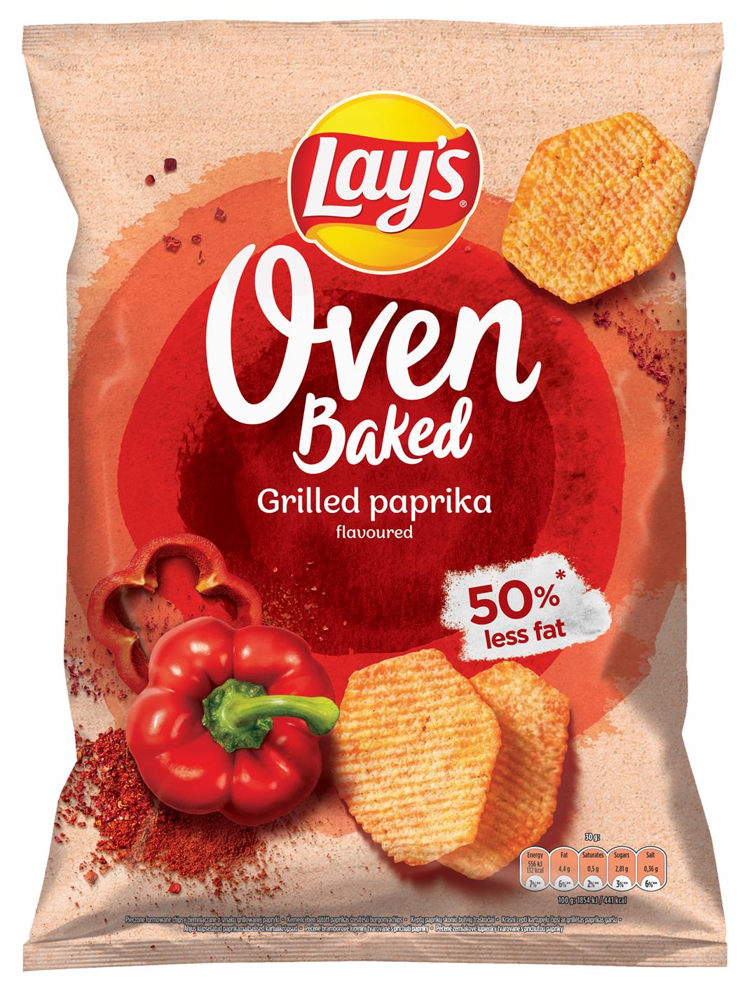 6 LAYS Oven Baked Grilled Paprika Flavor Potato Chips Crisps Snacks 180g 6.35oz