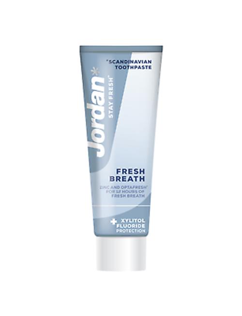 4 x JORDAN FRESH BREATH Xylitol & Fluoride Protection Daily Toothpaste 75ml