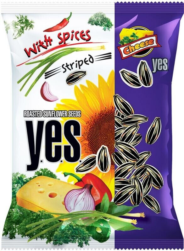 YES Spiced Roasted Sunflower Seeds Bundle Flavor Mix Chili Lemon Cheese 5 x 150g