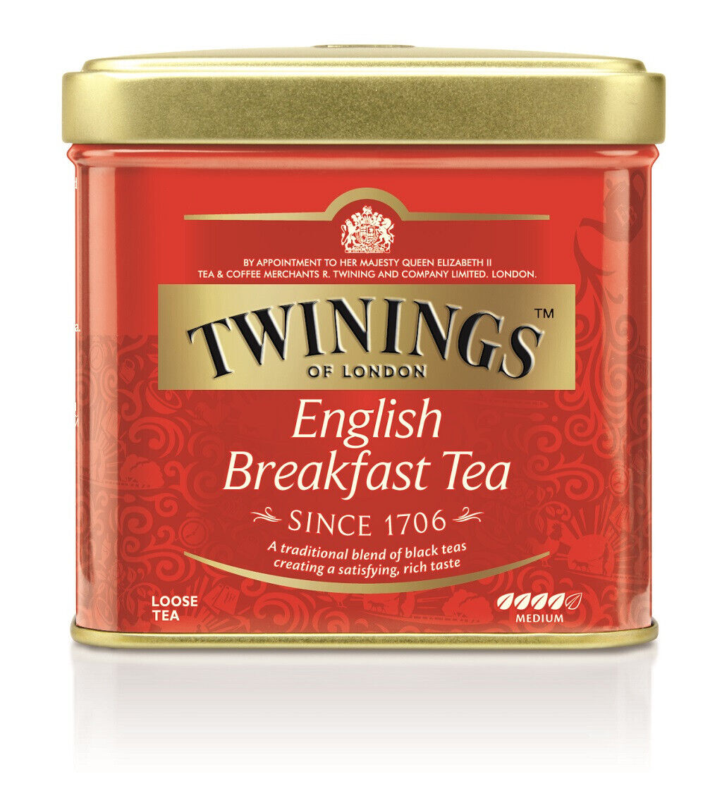 TWININGS Loose Tea Tins Bundle (pack of 3) English Breakfast Earl Grey Gunpowder