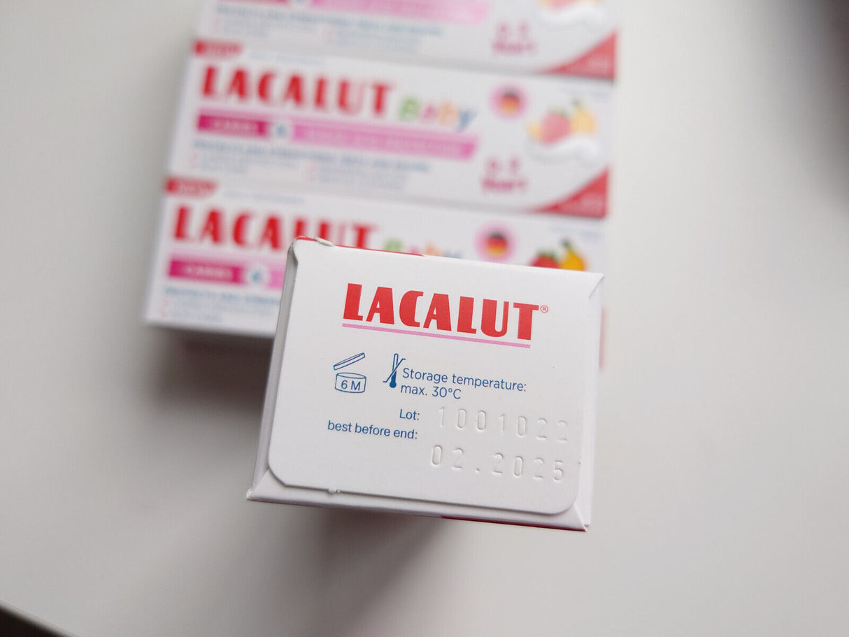4 LACALUT Baby Toothpaste 0-2 Years Caries & Sugar Acid Protection 55ml