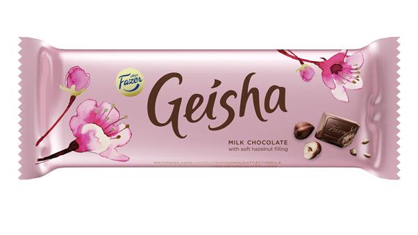 8 x FAZER GEISHA Milk Chocolate Bars with Hazelnut Filling European Sweets 100g