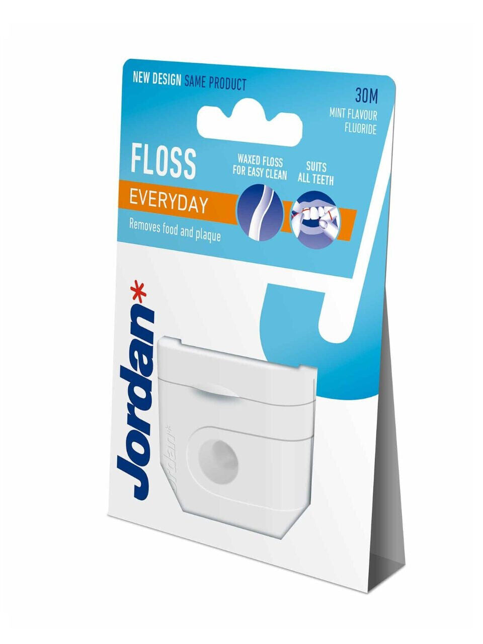 6 x JORDAN EVERYDAY Tooth Floss Fluoride Daily Easy Clean For All Teeth 30m
