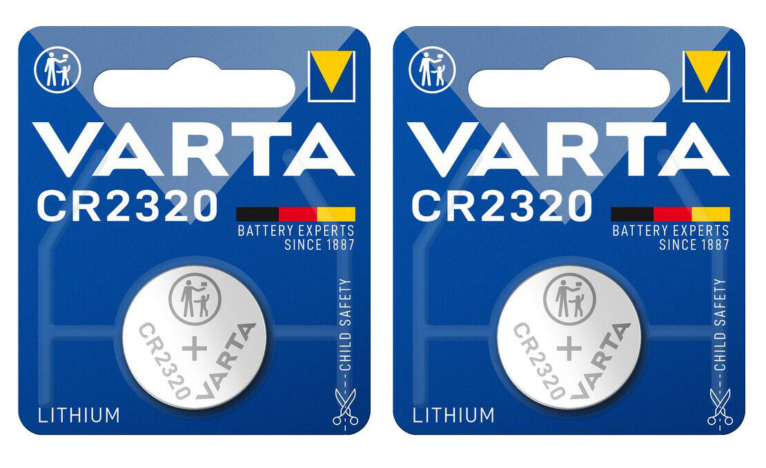 2 VARTA CR2320 LITHIUM Coin 3V 2320 6320 Button Cell Battery 135mAh