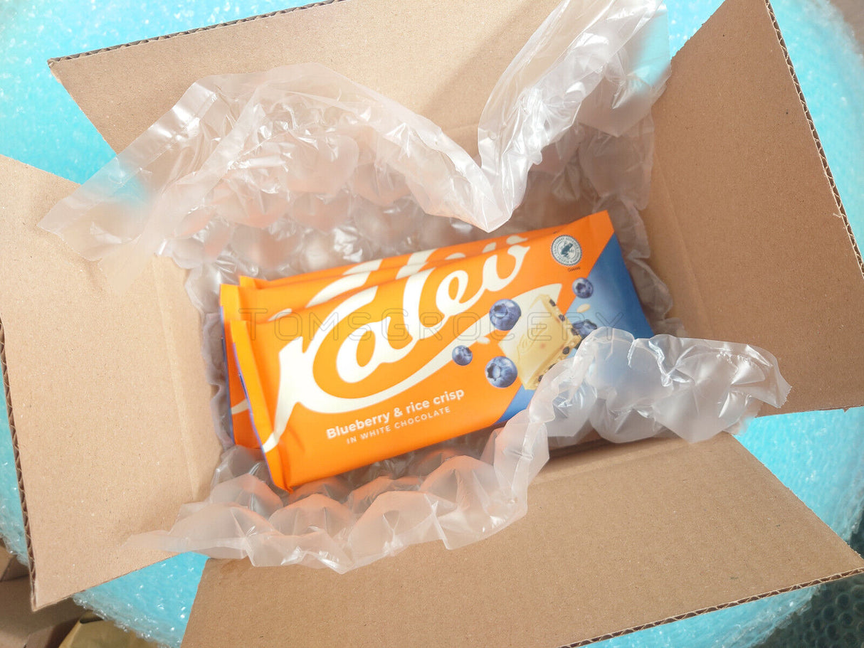 8 KALEV Blueberry & Rice Crisp White Chocolate Bars European Sweets Candy 95g