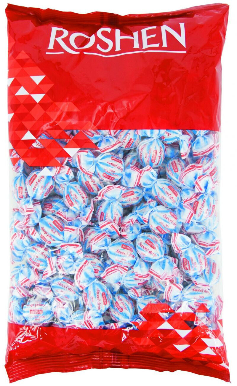 ROSHEN SWEET DROP Milk Filled Caramel Candies Retro Ukrainian Sweets 1kg (35oz)