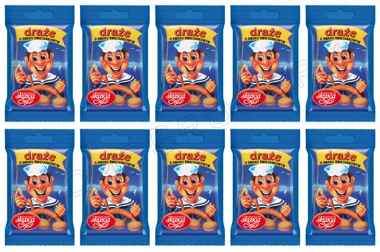 10 SKAWA SAILOR Dragee White Chocolate Balls Sweet Cream Candy Treats 70g