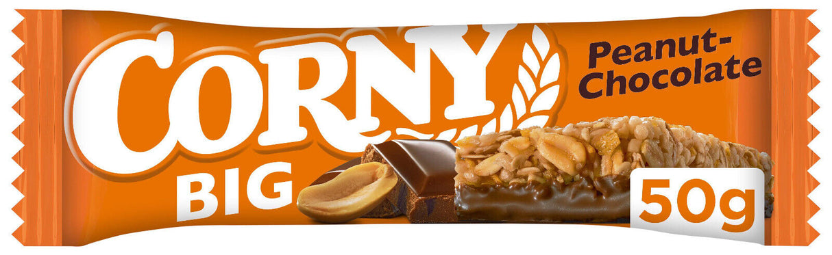 8 CORNY BIG PEANUT & CHOCOLATE Flavor Healthy Energy Breakfast Cereal Bars 50g