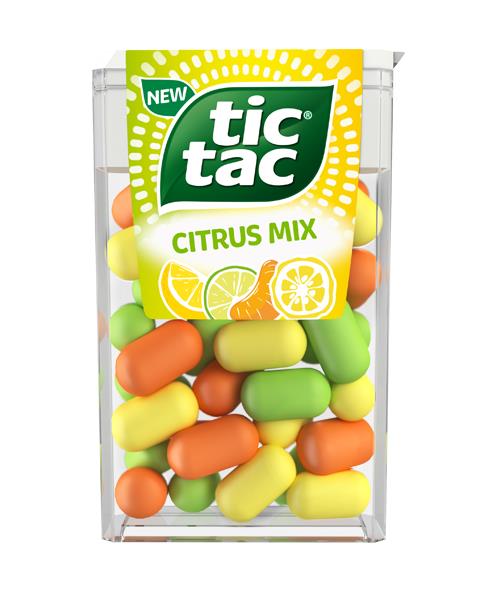TIC TAC CITRUS MIX Mints Pastilles Lime Orange Mandarin (pack of 24) 18g 0.64oz