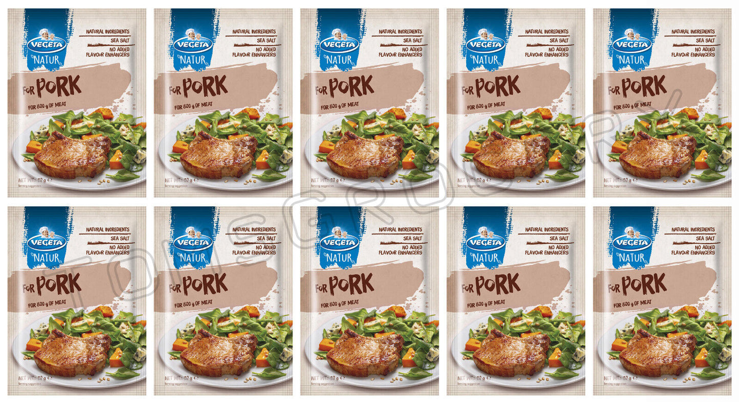 10 x VEGETA NATUR FOR PORK Natural Ingredients Seasoning Spice Mix 20g 0.7oz