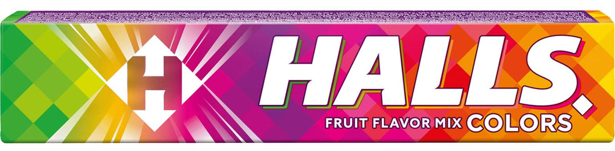 10 HALLS COLORS Fruit Flavor Mix Pastilles Refreshing Candy Drops 33g 1.16oz