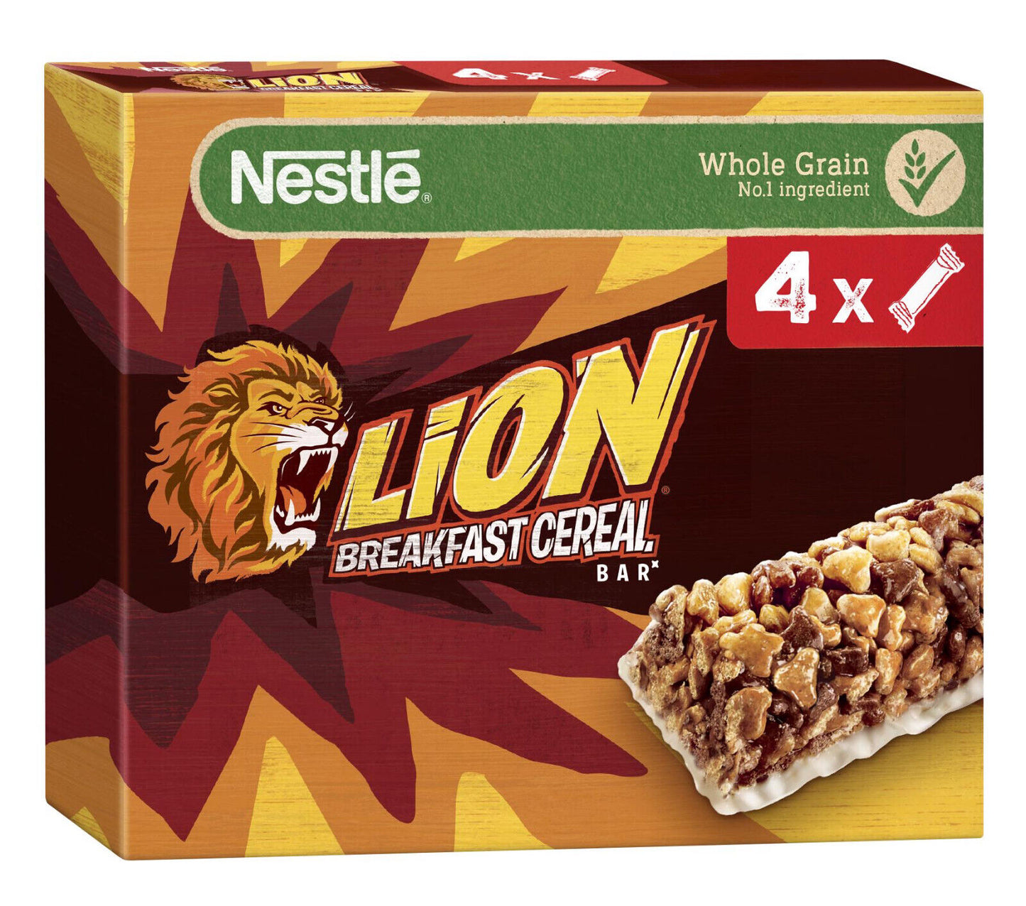 6 NESTLE LION Breakfast Cereal Bars Healthy Tasty Snacks Treats 100g 3.5oz