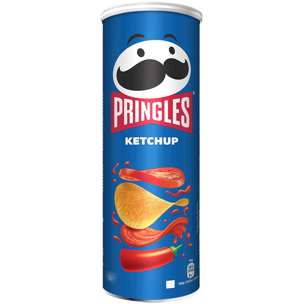 3 PRINGLES KETCHUP Flavor Potato Chips Tubes Crisps Snacks 165g 5.3oz