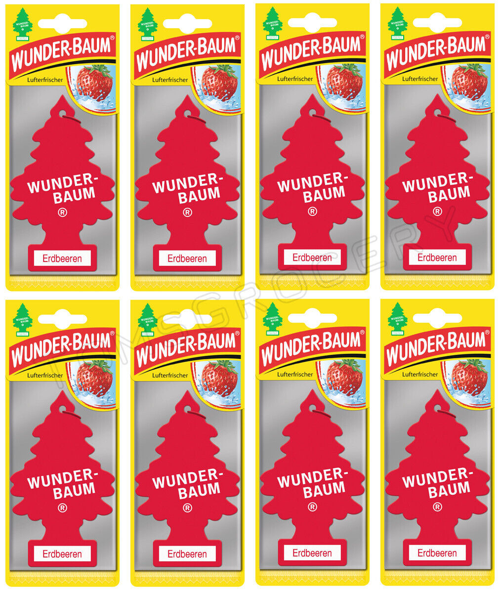 8 WUNDER BAUM STRAWBERRY Car Scents Hanging Little Trees Air Freshener