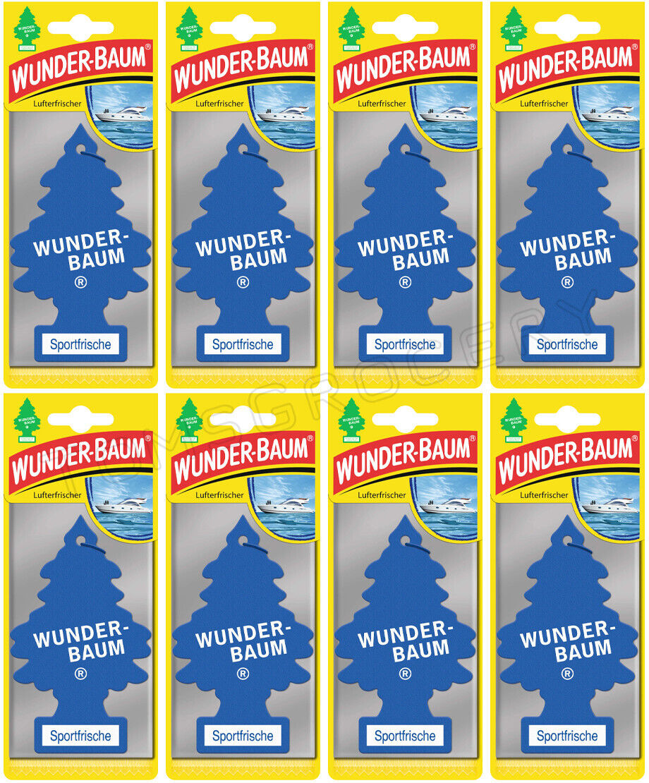 8 WUNDER BAUM SPORT FRESH Car Scents Hanging Little Trees Air Freshener
