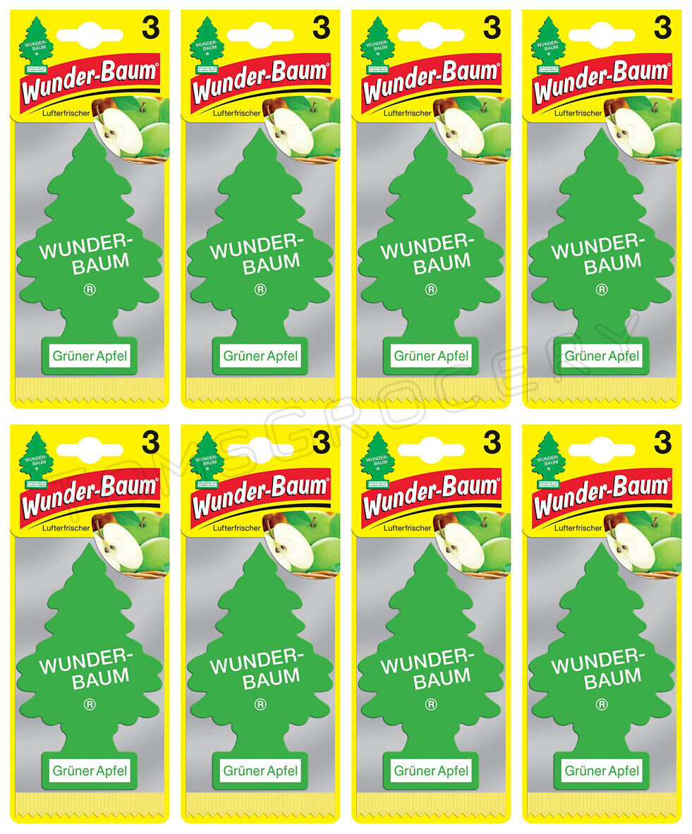 8 WUNDER BAUM GREEN APPLE Car Scents Hanging Little Trees Air Freshener