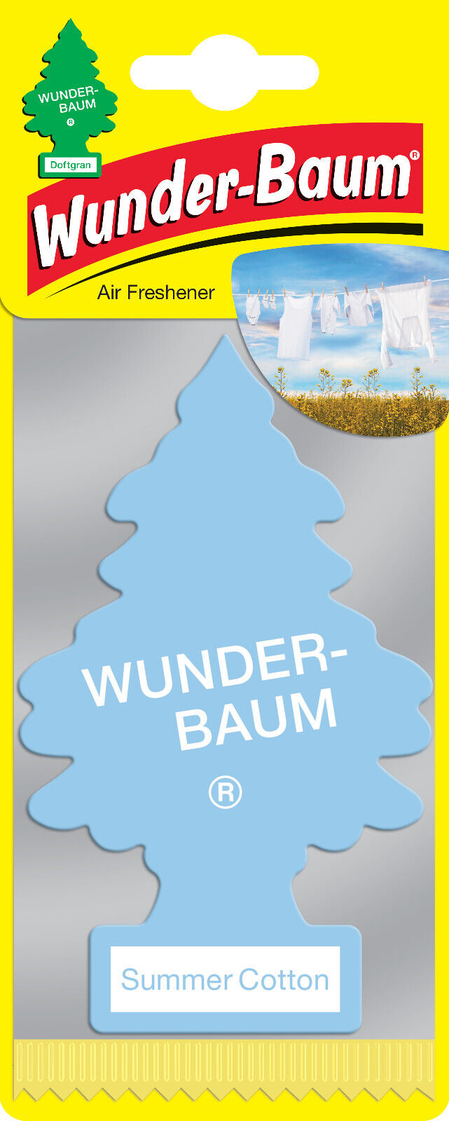 8 WUNDER BAUM SUMMER COTTON Car Scents Hanging Little Trees Air Freshener