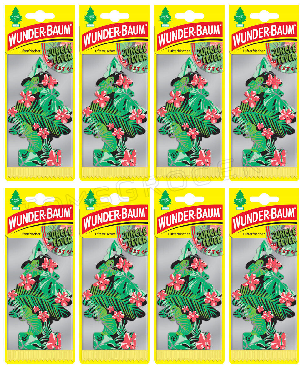 8 WUNDER BAUM JUNGLE FEVER Car Scents Hanging Little Trees Air Freshener