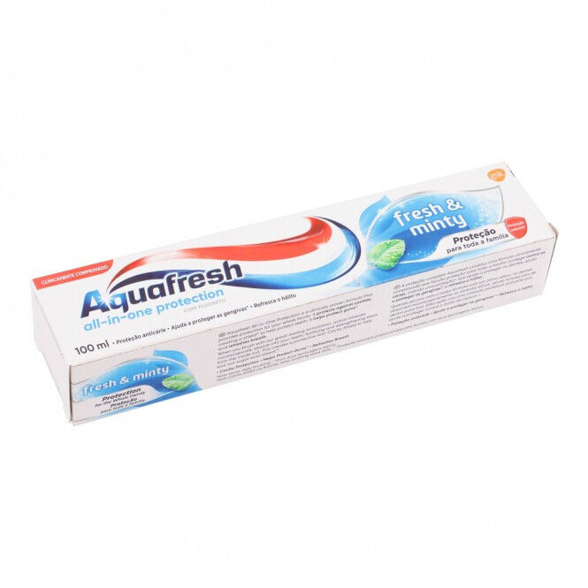 3 AQUAFRESH FRESH & MINTY All in One Protection Family Toothpaste 100ml