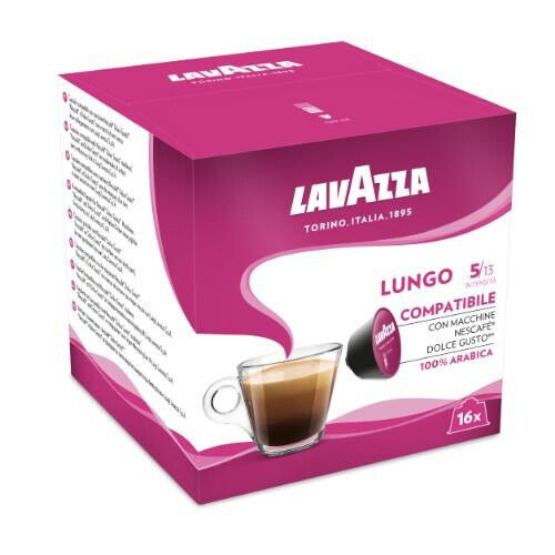 LAVAZZA LUNGO 100% ARABICA Dolce Gusto Compatible Coffee Capsules Pods Box