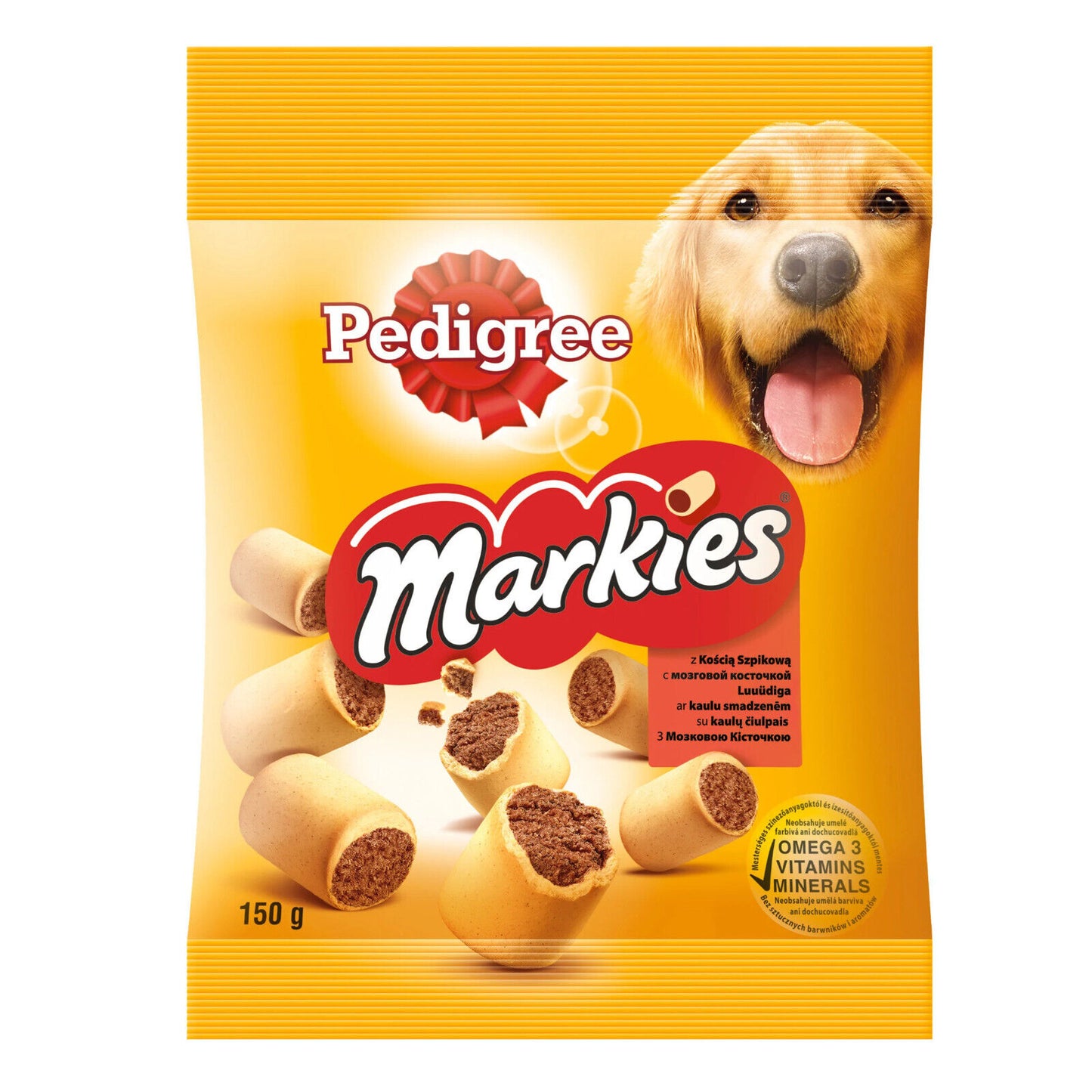 PEDIGREE MARKIES Dog Treats Biscuits with Vitamins & Minerals Omega3 5x 150g