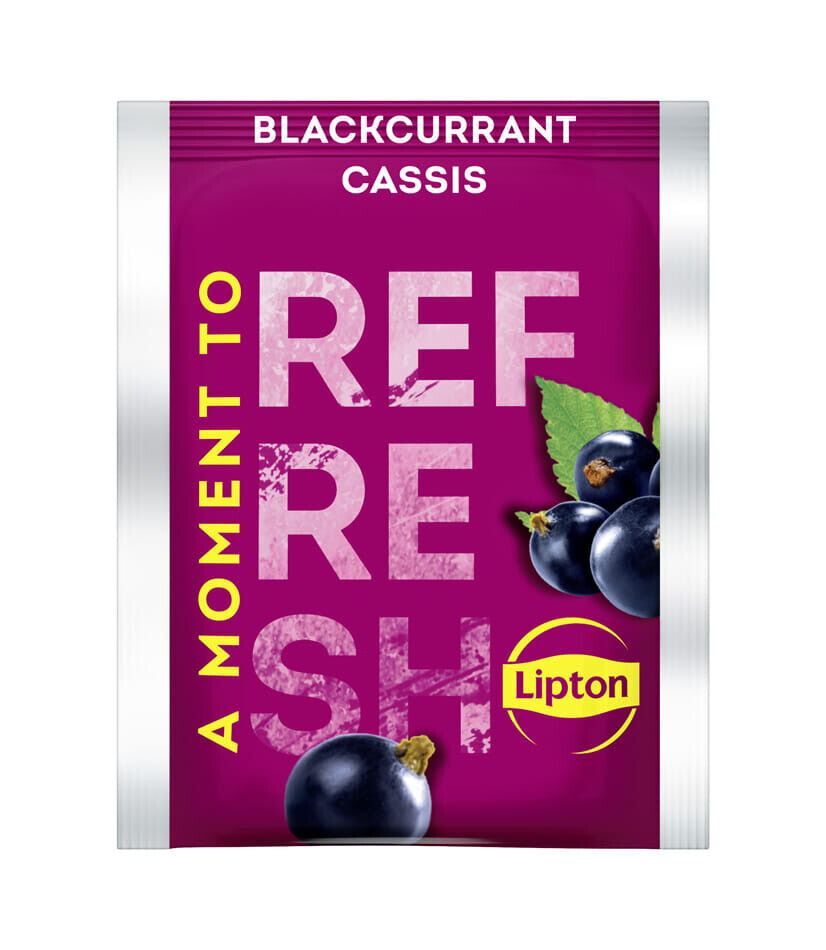 4 LIPTON REFRESH BLACKCURRANT Flavor Black Tea Boxes (100 servings)