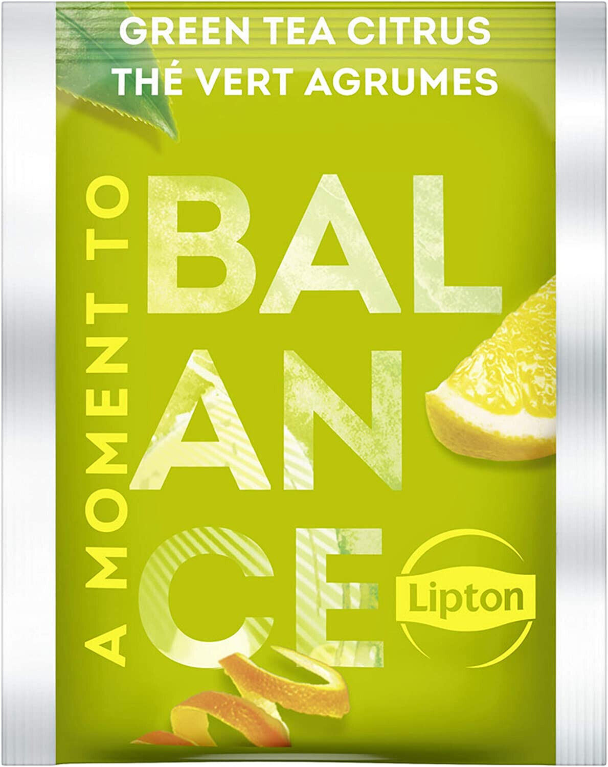 LIPTON BALANCE GREEN TEA CITRUS Flavor Tea 100 Servings Box