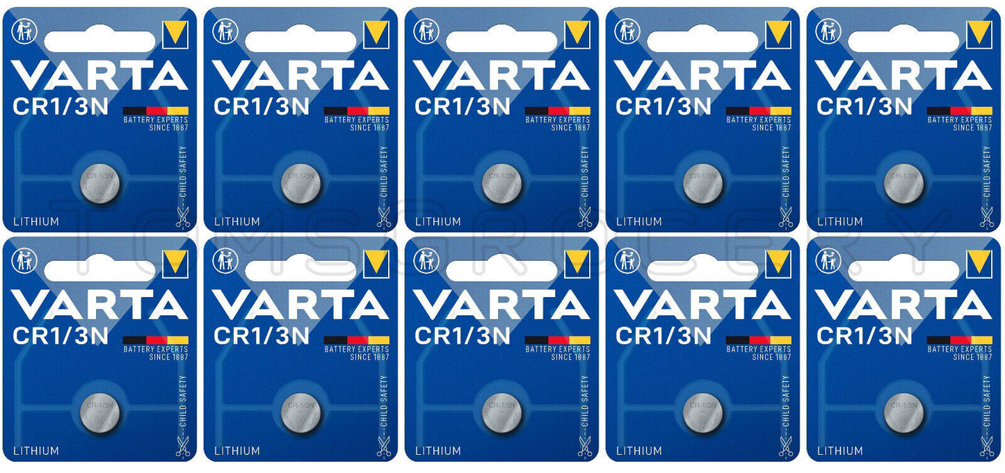 10 VARTA CR1/3N Lithium Batteries 2L76 K58L 6131 CR11108 3V 06131