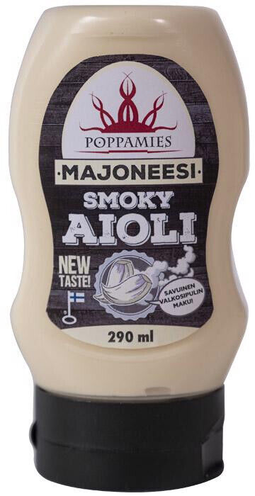 POPPAMIES SMOKY AIOLI MAYO BBQ Sauce Bottle 290ml 9.8fl oz