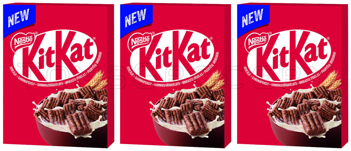 3 KIT KAT Breakfast Cereals Super Crunchy Cocoa Flavor Snacks 330g 11.6oz