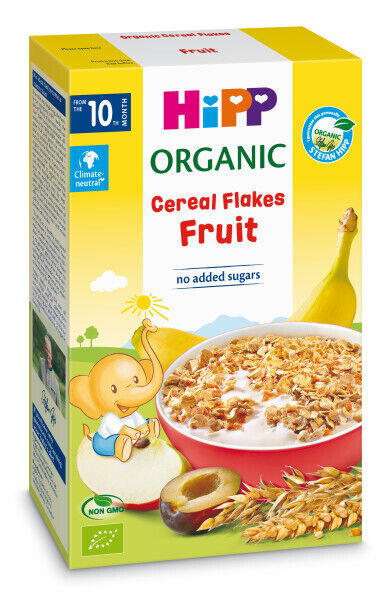 5 HIPP ORGANIC Cereal Flakes with Fruits from 10 Months 200g 7oz