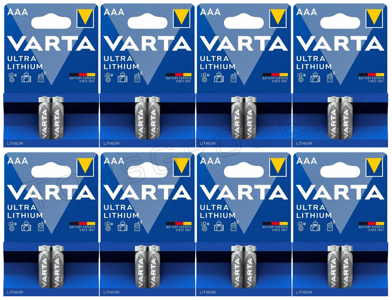 16 VARTA ULTRA LITHIUM AAA Batteries 6103 R3 FR10G445 1.5V