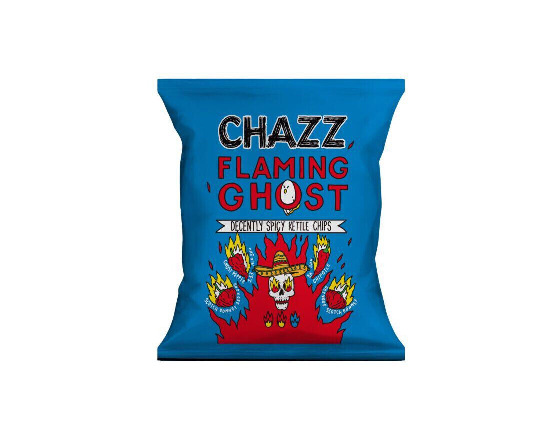 CHAZZ JALAPENO HABANERO CAROLINA REAPER FLAMING GHOST Spicy Potato Chips Bundle