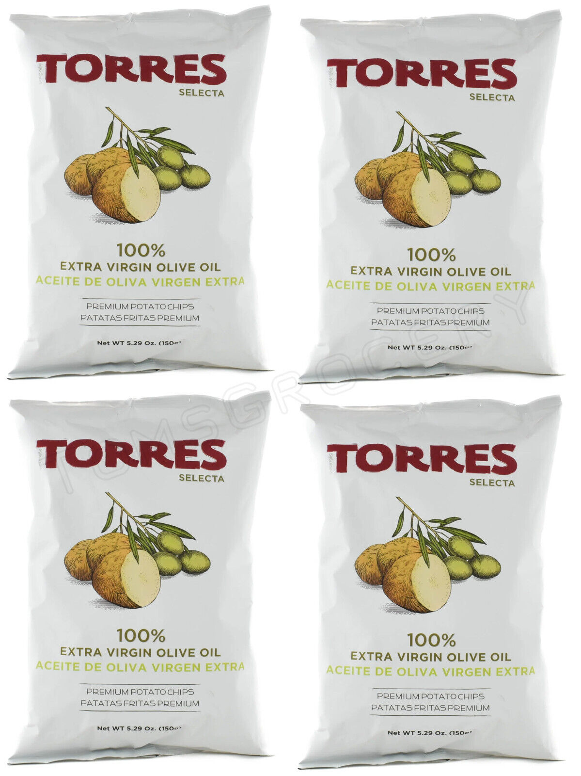 4 TORRES OLIVE OIL Flavor Premium Potato Chips European Snacks 150g 5.29oz