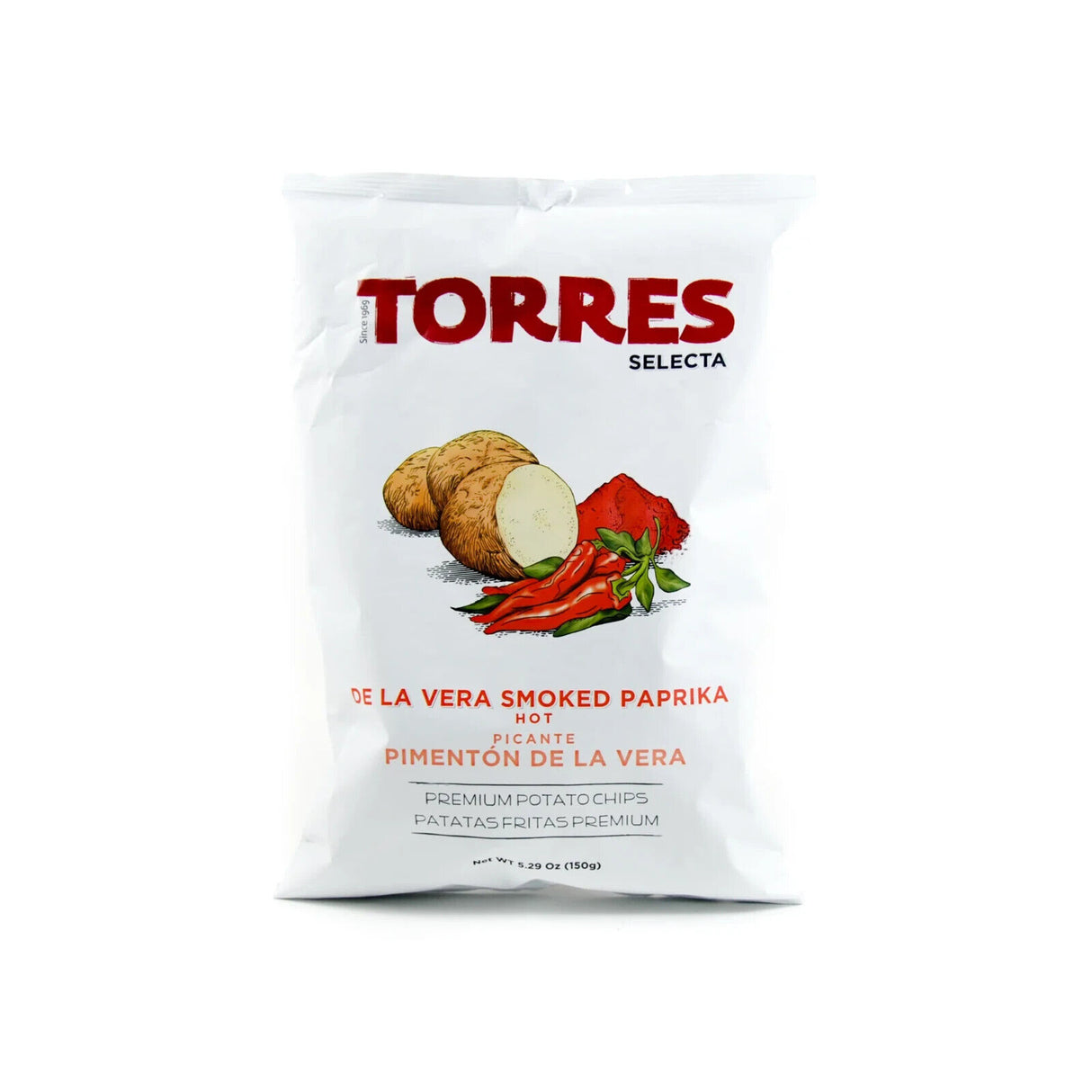 TORRES SMOKED PAPRIKA Flavor Premium Potato Chips 150g 5.29oz