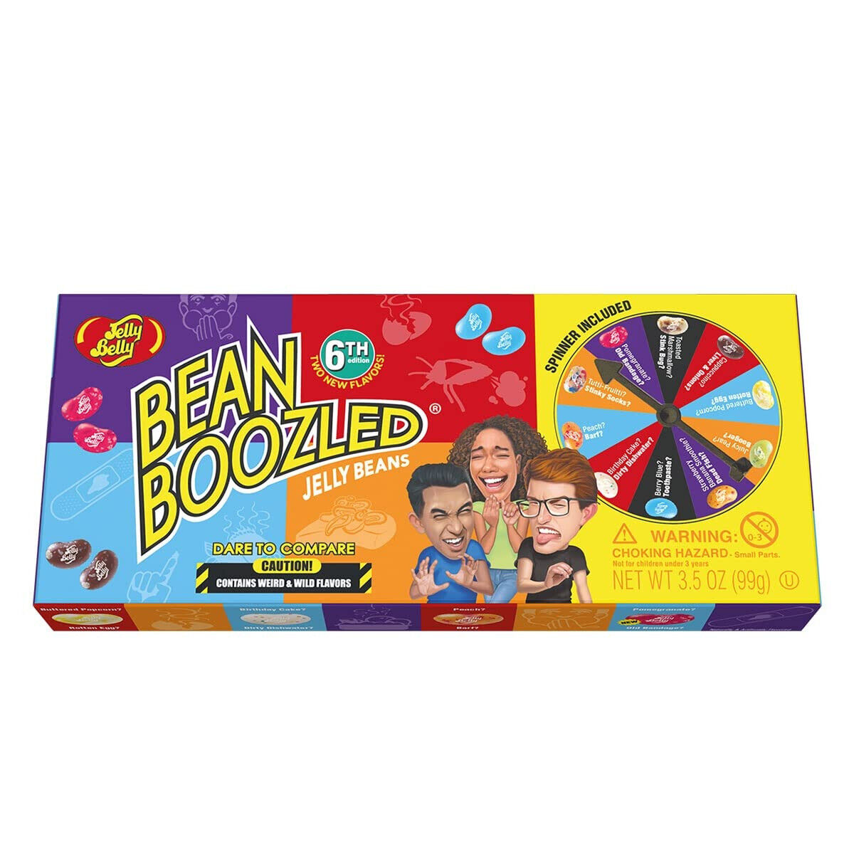 2 JELLY BELLY BEAN BOOZLED SPINNER 6th Edition Challenge Candy Party Sweets 100g