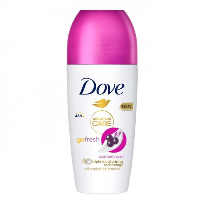 10 DOVE Go Fresh Moisturizing 48h Deodorant Antiperspirant Roll On Bottles 50ml