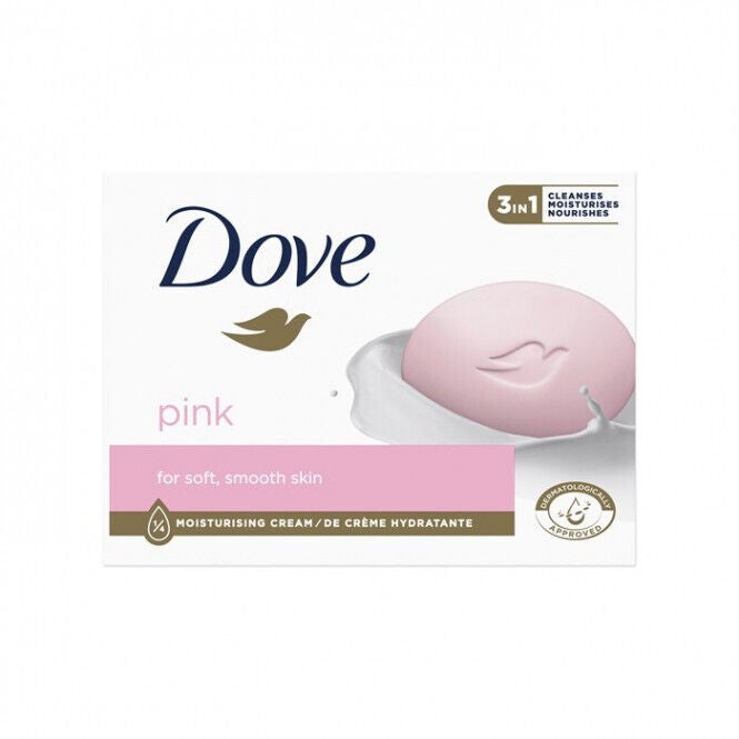 8 DOVE Pink Moisturizing Beauty Cream Bar for Soft Smooth Skin 90g